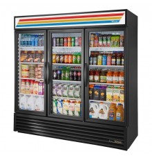 3 Glass Door Reach-in Cooler 72" (True)